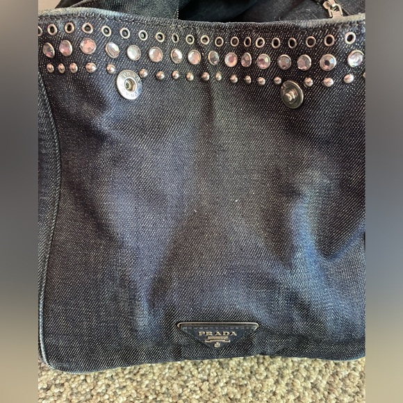 Stunning Prada Large Denim Bijoux Tote - Picture 6 of 15